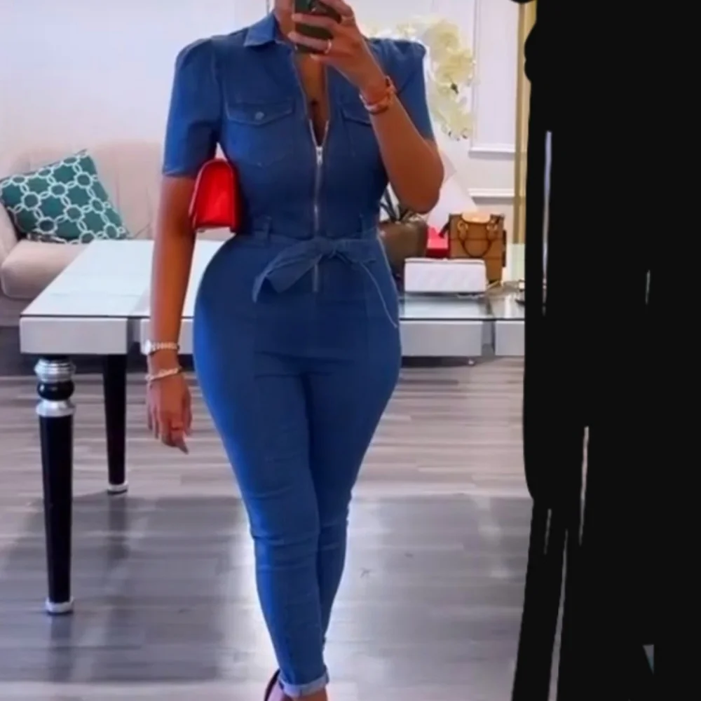 Like New Denim jumpsuit - Picture 1 of 7